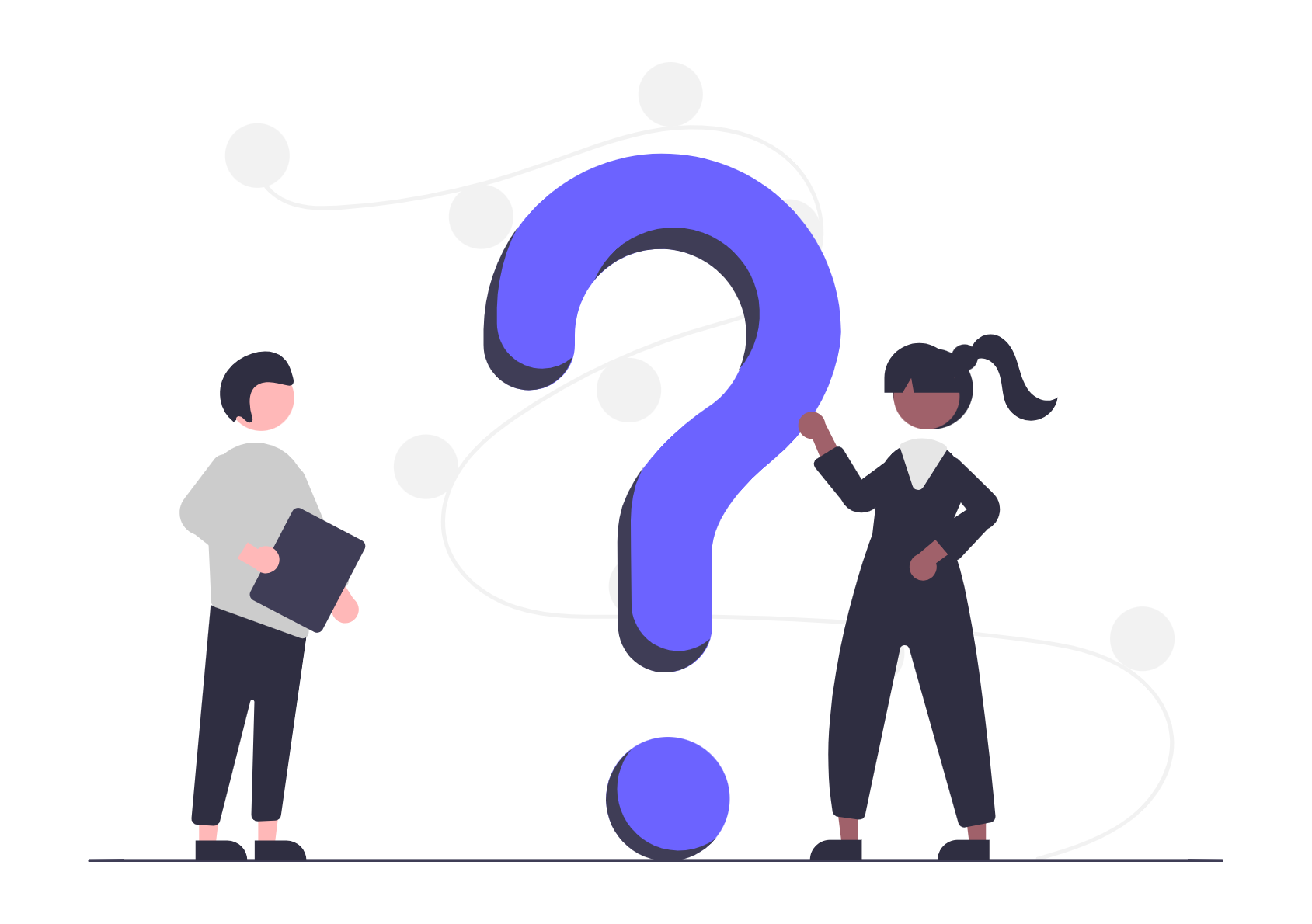 imagem representando clientes se perguntando